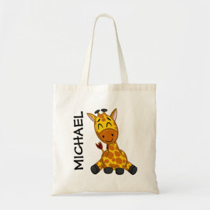 Tote Bag Cute Jungle Safari Giraffe Animaux Enfants