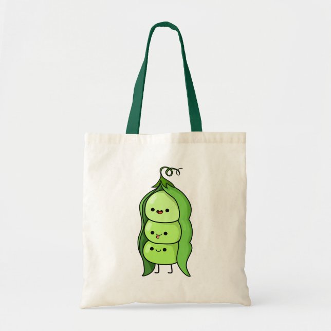 Tote Bag Cute Kawaii Joyeux Pois (Devant)