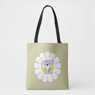 Tote Bag Cute koala Ours fleur marguerite Zoo Animal Love