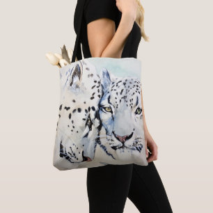 Tote Bag Cute léopards blancs