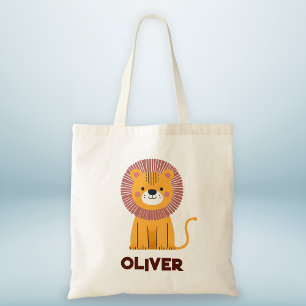 Tote Bag Cute Lion Whimsical Personnalisé