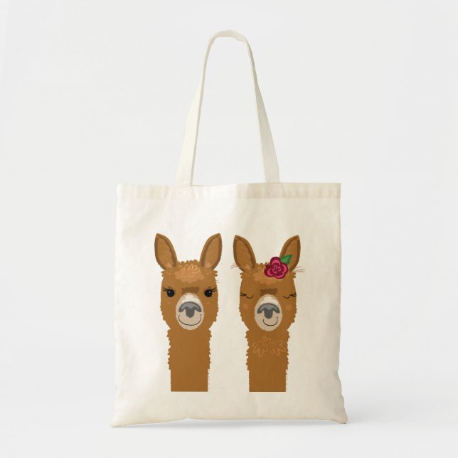 Tote Bag Cute Llamas (Devant)