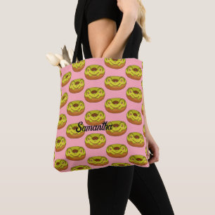 Tote Bag Cute Matcha Grenouille Donut