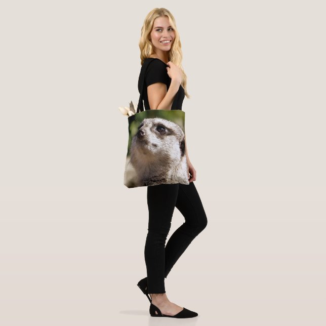 TOTE BAG CUTE MEERKAT (Sur le modèle)