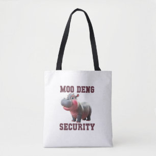 Tote Bag Cute MOO DENG SÉCURITÉ Papa Bébé Hippo Papa Parent