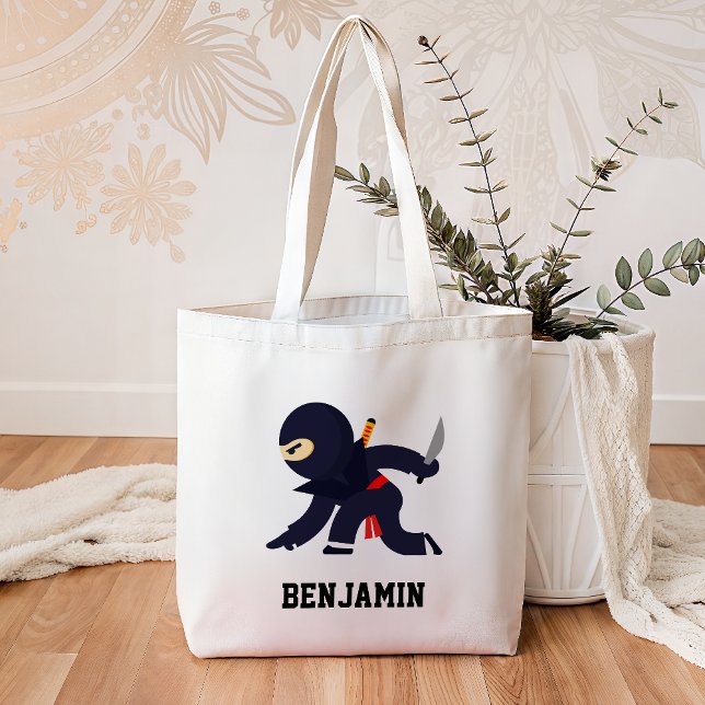 Tote Bag Cute Ninja Guerrier Kids (Créateur téléchargé)