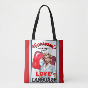 Tote Bag Cute Nurse Pinup_ Love