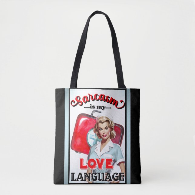 Tote Bag Cute Nurse Pinup_ Love (Devant)