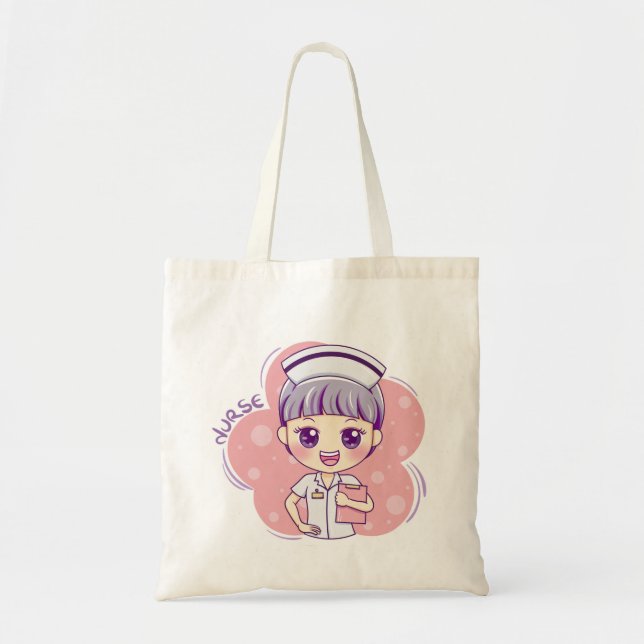 Tote Bag Cute Nurse Travailler (Devant)