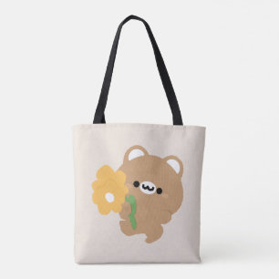 Tote Bag Cute Ours Brown Romantique