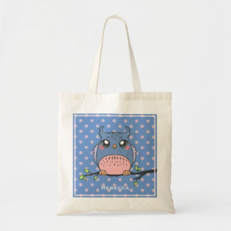 Tote Bag Cute Owl Art Dotty Filles personnalisées