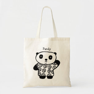 Tote Bag Cute Pandy le Panda Nom personnel