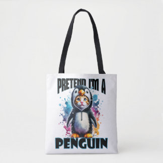 Tote Bag Cute Penguin Design de chat pour les créations jou
