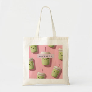 Tote Bag Cute personnalisée Kawaii Pastel Smoothie Matcha