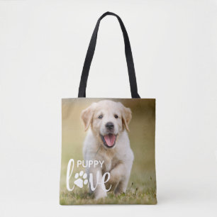 Tote Bag Cute Puppy Love Photo personnalisée Amoureux des 