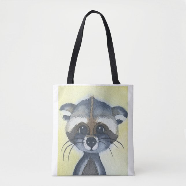 Tote Bag Cute Raccoon Baby Animal (Devant)