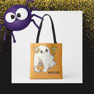 Tote Bag Cute Retro Halloween Fantôme