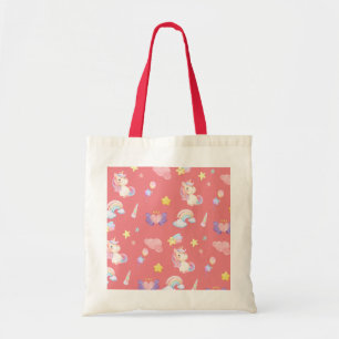 Tote Bag Cute rose douce licorne arc-en-ciel Motif
