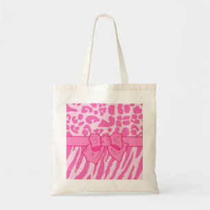 Tote Bag Cute rose Zebra Leopard Poster de animal et Girly 