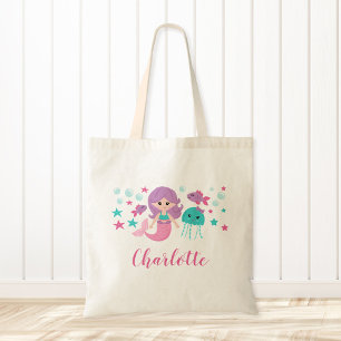 Tote Bag Cute Sirène personnalisée