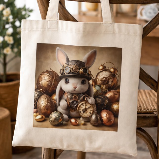 Tote Bag Cute Steampunk lapin de Pâques (Créateur téléchargé)