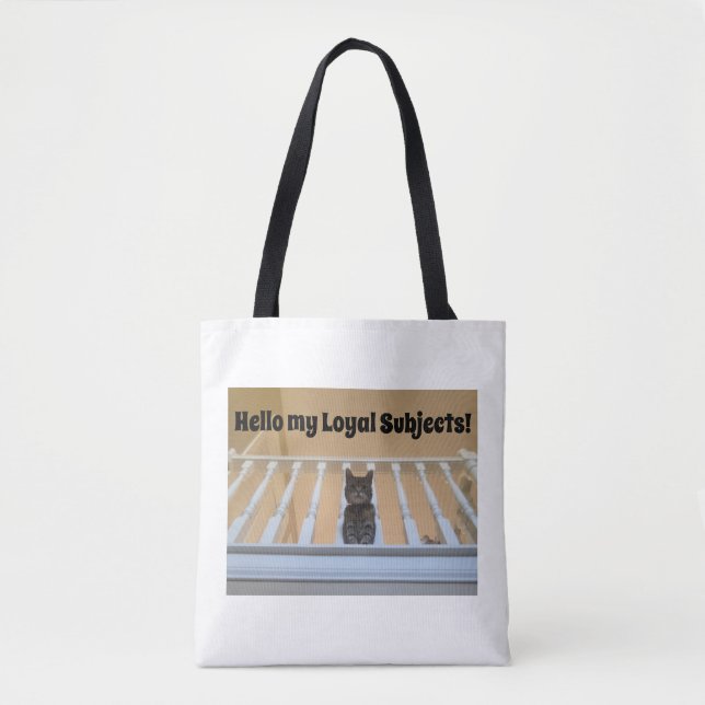 Tote Bag Cute Tabby Cat Drôle Citation (Devant)