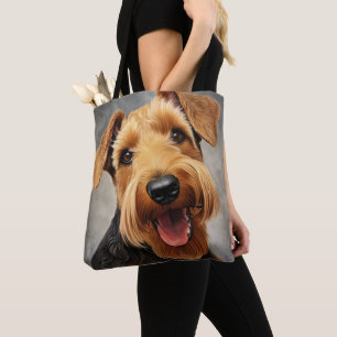 TOTE BAG CUTE TAN & CHIEN BROWN WELSH TERRIER