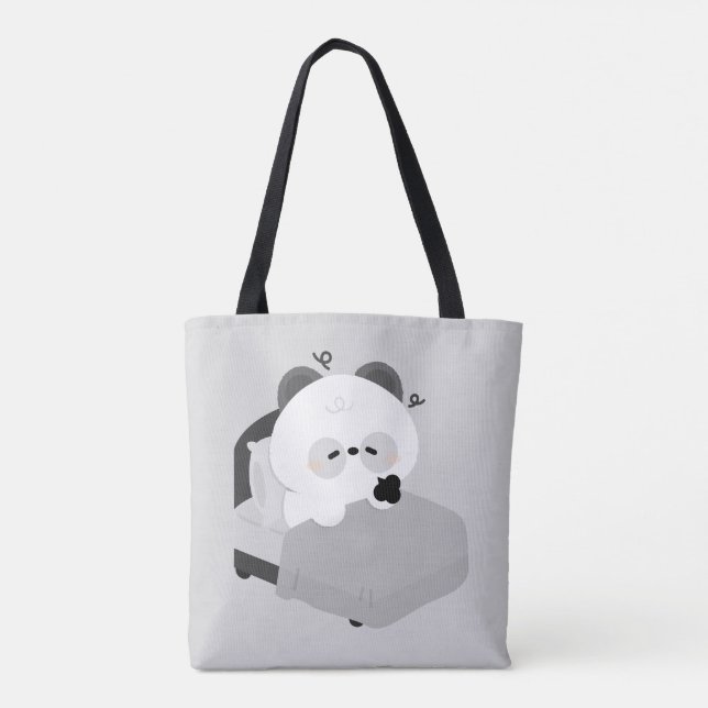 Tote Bag Cute Tired Panda (Dos)