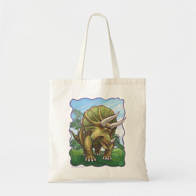 Tote Bag Cute Triceratops Art (Devant)