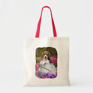 Tote Bag Cute Tricolor Beagle Chien Chien Chiot Lait Église