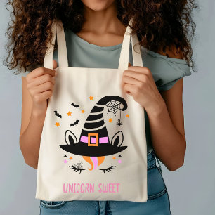 Tote Bag Cute Unicorn sorcière Casquette fille Halloween