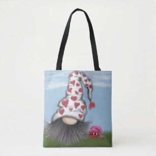 Tote Bag Cute Valentine Gnome