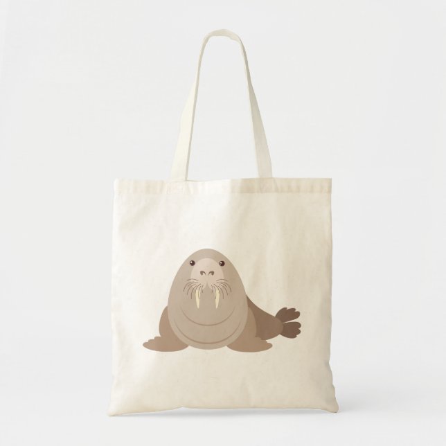 Tote Bag Cute walrus (Devant)