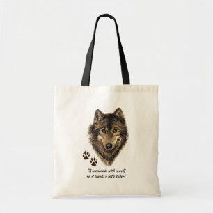 Tote Bag Cute Wolf Cub, Citation de loups, Faune, Animal