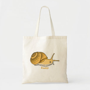 Tote Bag Cute yellow snail cartoon