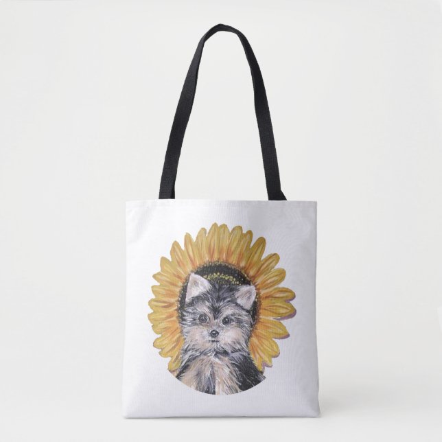Tote Bag Cute Yorkshire (Devant)
