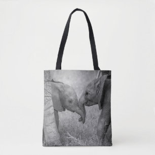 Tote Bag Cutest Baby Animals   Baby Elephants Greeting
