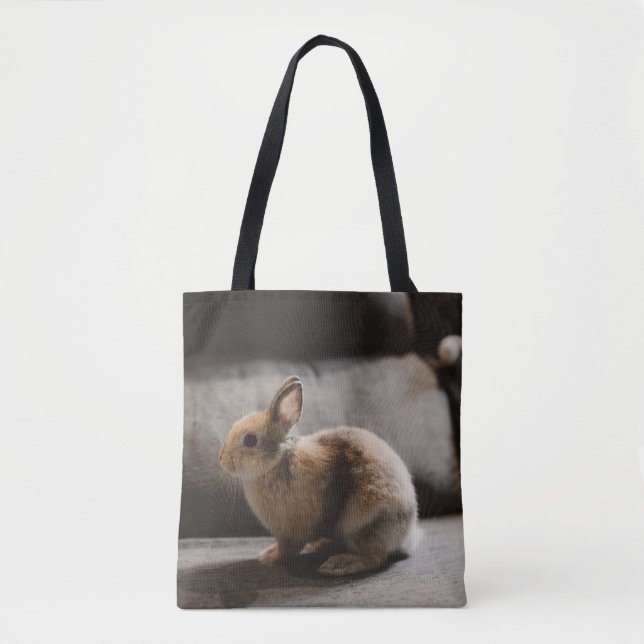 Tote Bag Cutest Baby Animals | Netherland Dwarf Rabbit (Devant)