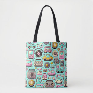 Tote Bag Cuties rétro : Pastel Whimsical
