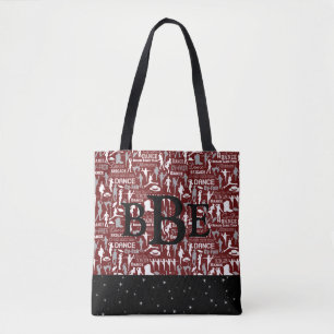 Tote Bag Cy Fair HS Bobcats Maroon, gris et blanc
