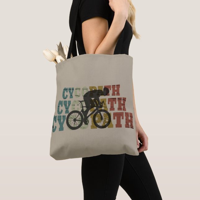 Tote Bag Cycopath drôle vélo (De près)