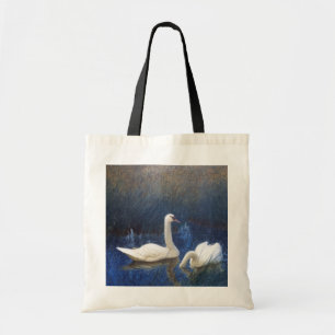 Tote Bag Cygnes en roseaux, Bruno Liljefors