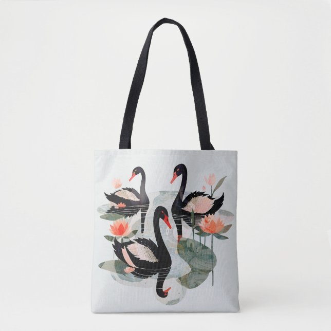 Tote Bag Cygnes noirs (Devant)