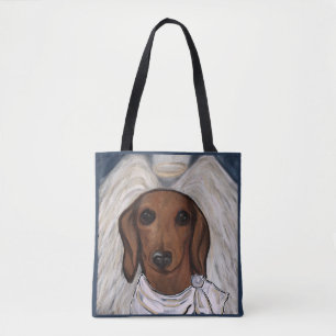 Tote Bag Dachshund rouge        