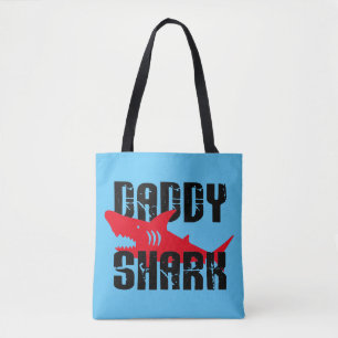 Tote Bag Daddy Shark Worn Graphic