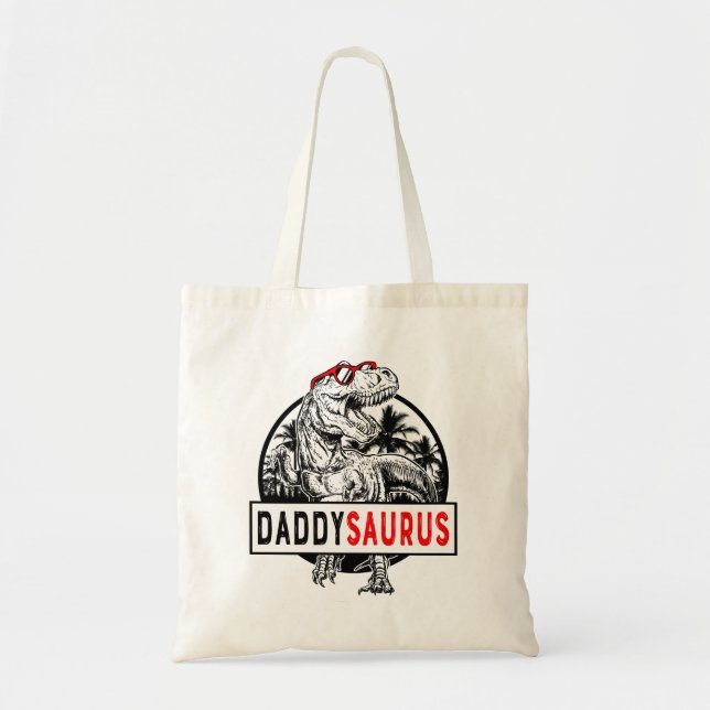 Tote Bag Daddysaurus Daddy Saurus T Rex Fête des pères 1WH1 (Devant)