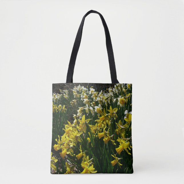 Tote Bag Daffodiles jaunes et blancs Fleurs de printemps (Devant)