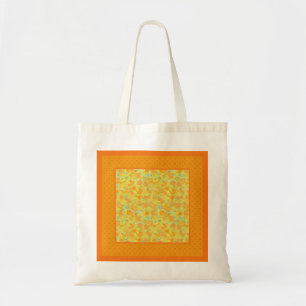 Tote Bag Daffodiques jaunes dorés et Pois