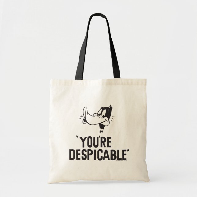 Tote Bag DAFFY DUCK classique™ "Vous êtes méprisable" (Devant)
