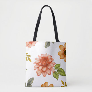 Tote Bag Dahlia Fougueux en Fleur